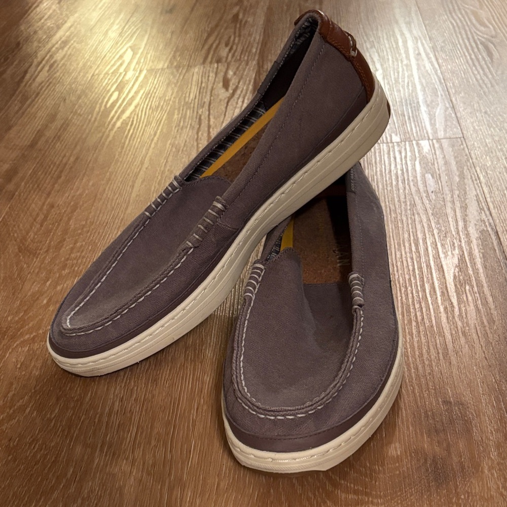 Cole Haan Men's Brown and Gray Slip-On Loafers